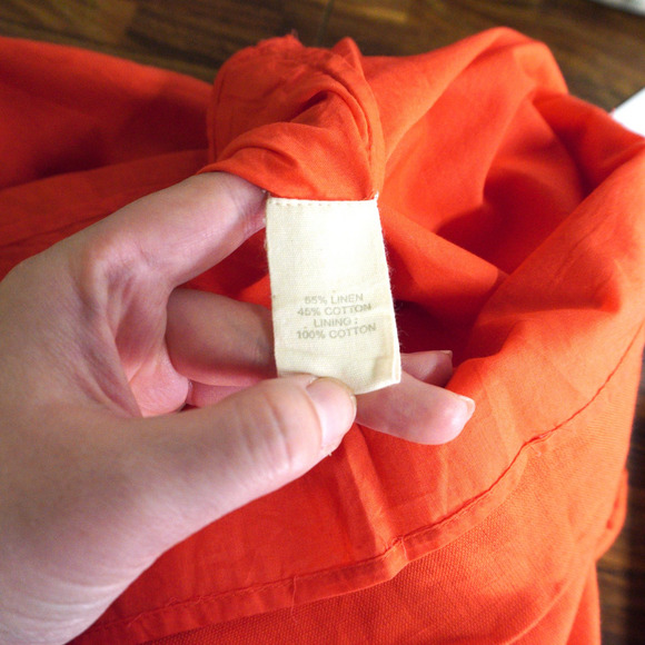 NWT Anthro Forever That Girl Red Strapless Linen Blend‎ Dress Sz S Party Dress - Picture 4 of 9